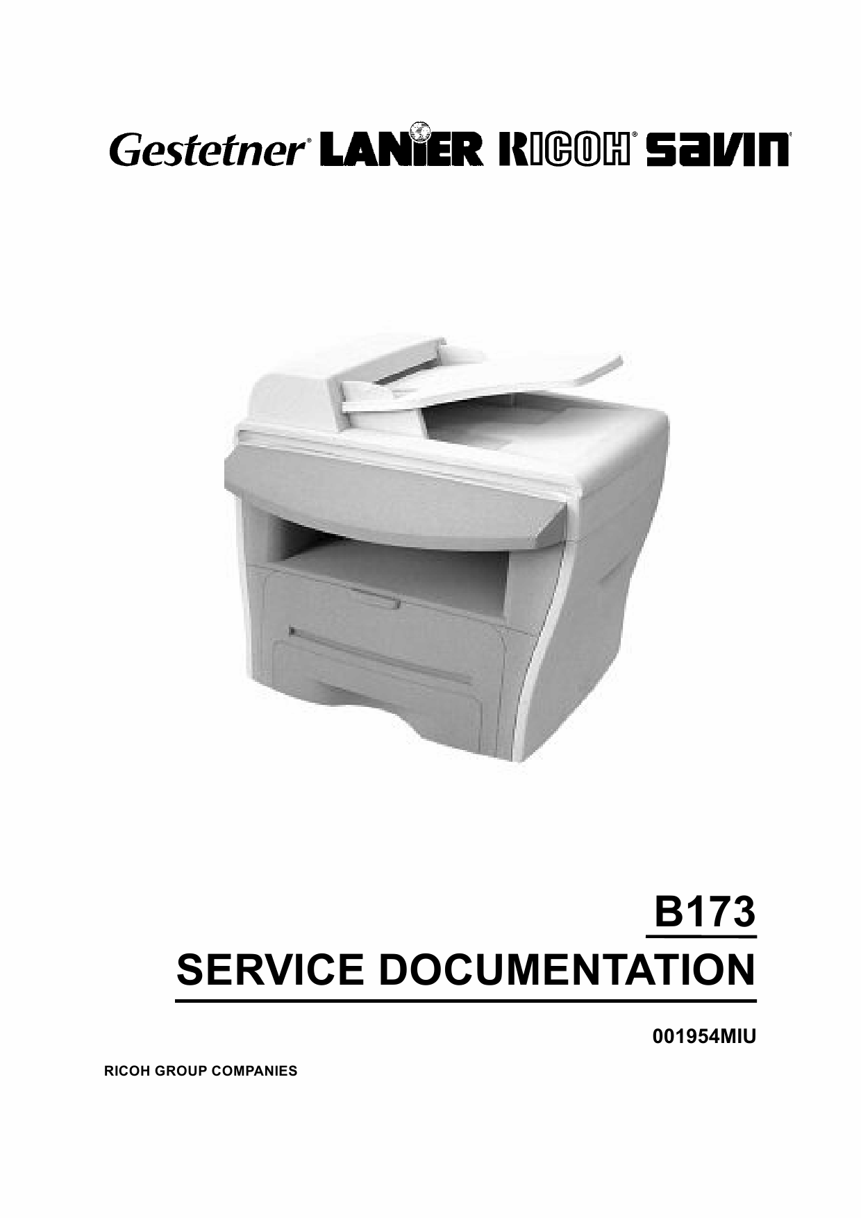 RICOH Aficio AC104 B173 Service Manual-1